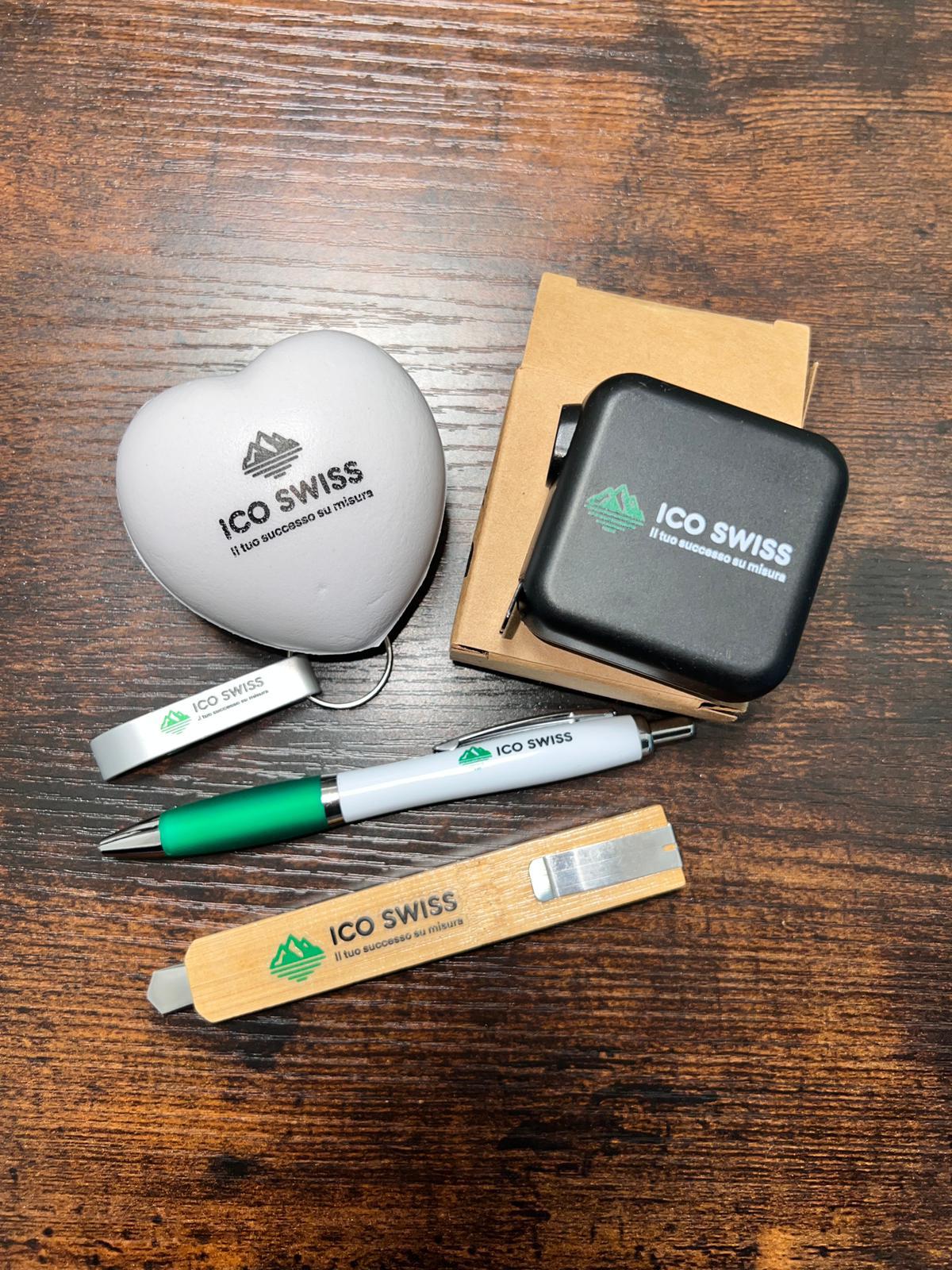 Kit gadget con logo ICO SWISS